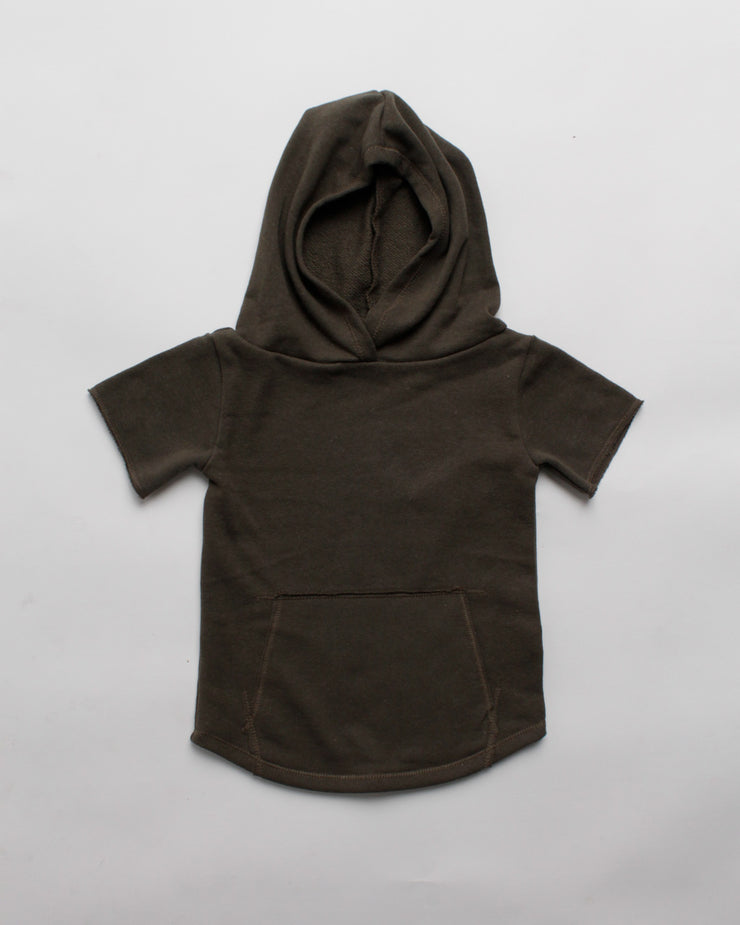 the cut-off hoodie - olive